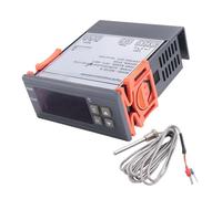 Cpolebev ContrôLeur de TempéRature NuméRique -99-400 DegréS PT100 M8 Sonde Thermocouple Capteur Thermostat IntéGré 220 V Interrupteur