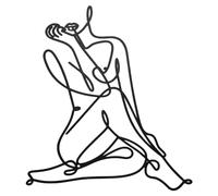 Cpolebev Corps FéMinin Minimaliste Art DéCor Abstrait MéTal Femme Forme Mur DéCor Mur Art DéCor MéTal Femme Mur DéCor