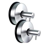 Cpolebev Crochets à Ventouse pour Couronnes de Porte - pour Surfaces en Verre, Crochet sans Perçage pour Douche, Support de Argenté.