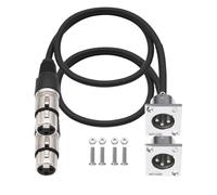 Cpolebev D XLR Câble Mâle à 2 Pack, Passez par Le Connecteur, D Type XLR pour la Boîte en Étape Premium, Panneau de Correction, Support de Panneau