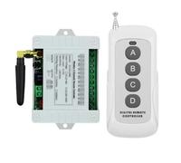 Cpolebev DC 12 V 24 V 4 Voies Interrupteur de Télécommande à Action Ponctuelle Autobloquant Verrouillage Réglable Remplacement Du Panneau de Commande de Porte D'Accès