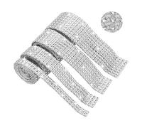 Cpolebev de Strass, 4 Rouleaux de Bandes de Strass Auto-Adhésives, de Strass en Cristal Scintillant pour L'Artisanat, l'art et la Voiture, Installation Facile
