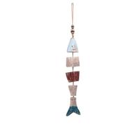 Cpolebev Décor de Poisson en Bois à Suspendre, Poisson Sculpté à la Main, Décoration Murale pour Thème Nautique, Thème de Plage, Maison de Lac, Ornement à Suspendre, Facile à Installer et à U