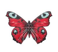 Cpolebev Décor Mural Extérieur Décoration Papillon Décoration Murale Papillon en Métal pour Clôture Mur en Métal pour Décorations pour 16,8 X 0,5 X 11,8 cm Rouge