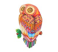 Cpolebev Décoration Murale en Métal Art Suspendu en Métal Oiseau Signe Mural Suspendu Oiseau Statue Hiboux Décor Coloré Hibou Statue Décor à A