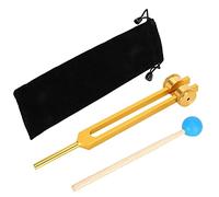 Cpolebev Diapasons en Alliage D'Aluminium, Diapason Hz avec Marteaux pour Tester le SystèMe Nerveux ThéRapie de GuéRison par le Son, Or