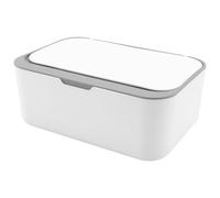 Cpolebev Distributeur de Lingettes Humides, Porte-Serviettes de Rangement pour Serviettes pour, BoîTe à Mouchoirs Humides Anti-PoussièRe pour, le Bureau (Gris)