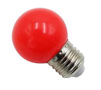Cpolebev E27 LED Ampoules - E27 1w PE Givre LED Globe Colore Blanc/Rouge/Vert/Bleu/Jaune Lampe 220v -1PCs(Rouge)