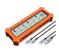 Cpolebev Écran D'Affichage M. 2 pour NVME SATA SSD Enclosure USB Type C Adaptateur Double Protocole pour NVME/NGFF SSD Disk Box Orange
