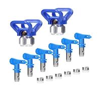 Cpolebev Embouts de PulvéRisation Pour PulvéRisateur Sans Air, Embouts de Buse de PulvéRisateur de Peinture Sans Air RéVersibles 6 PièCes avec SièGes de Buse 2 PièCes