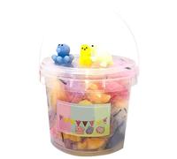 Cpolebev Ensemble de 24 Squishy - Cadeaux pour Enfants, Kit de Mochi Anti-Stress pour Soulager L'Anxiété, Idéal pour Remplir les Paniers de Pâques, avec Boîte de Rangement