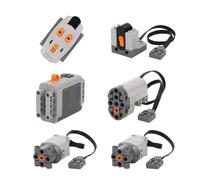 Cpolebev Ensemble de Fonctions d'alimentation L Moteur Servomoteur Boîtier de Batterie Récepteur de Télécommande de Vitesse IR Blocs de Construction Style A