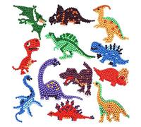 Cpolebev Ensemble D'Images de Peinture de Diamant 5D pour Enfants, Kit D'Autocollants de Peinture de Diamant d'animaux de Bricolage, Artisanat d'art en Cristal pour Les Enfants