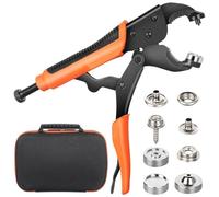 Cpolebev Ensemble D'Outils de Fixation à Pression Robuste, Outil de Réglage des Boutons de Couverture en Toile, Outil à Pression de 15 mm avec 80 Jeux de Boutons-Pression Marins, et Facile à U