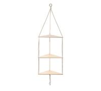 Cpolebev Étagère Murale Flottante à 3 Niveaux, Présentoir d'angle Triangulaire en Bois, Décoration Murale de Salon et de Chambre à Coucher