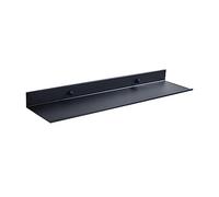 Cpolebev ÉTagèRe Murale Flottante Noire pour Cuisine Salle de Bain éTagèRe de Rangement Miroir MéTal Douche éTagèRes d'angle Organisateur Armoire Maison A