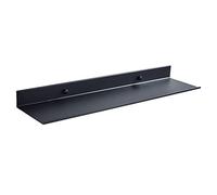 Cpolebev ÉTagèRe Murale Flottante Noire pour Cuisine Salle de Bain éTagèRe de Rangement Miroir MéTal Douche éTagèRes d'angle Organisateur Armoire Maison B
