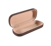 Cpolebev ÉTui À Lunettes Portable BoîTe de Cadre de Lunettes de Grain en Bois Dur Lunettes de Lecture éTui de Rangement Porte-Lunettes de Soleil-Brun Foncé