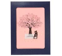 Cpolebev Fait par la main crever anniversaire romantique,anniversaire,carte de rencontre pour mari,femme,petite amie - Arbre de fleurs de cerisier avec couples
