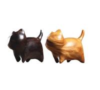 Cpolebev Figurines de Chat en Bois, Décoration de Style Moderne, Ornements Mignons pour Bureau, Bureau, Cadeaux, Table Basse, Salon