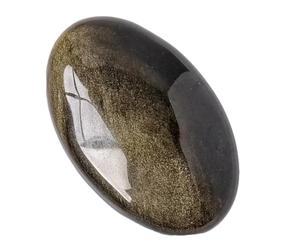 Cpolebev Gemme de Cristal Naturel Obsidienne Dorée, Jouet de Pouce en Pierre de Palmier, Compresse Chaude, Artisanat de Guérison, Santé Familiale, Énergie, Cadeaux de Pierres Précieuses, Installation