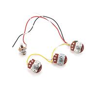 Cpolebev Harnais de Contrôle Du Volume de Tonalité A250K B250K Potentiomètres à Douille pour Accessoires de Guitare Basse Jazz