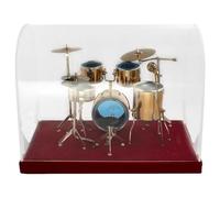Cpolebev Kit de Batterie de Jazz Miniature Modèle Mini Tambour Cymbale Modèle D'Instrument de Musique Ensemble de Batterie Kit de Batterie Miniature Adulte