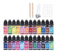 Cpolebev Kit de Fabrication de Bougies DIY : 24 Couleurs de Colorant D'Aromathérapie, Moules et Ensemble de Colorants pour Savon