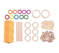 Cpolebev Kits de Suspension de Plantes en Macramé pour Les DéButants Kits D'Artisanat pour Adultes Fournitures et MatéRiaux d'art Kits de Suspension de Cordon en Macramé de 3 Mm
