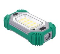 Cpolebev Lampe de Travail LED Réglable avec Double Aimants, Lampe de Poche Rechargeable Portable pour Charger des Mobiles, Verte.