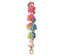 Cpolebev Lanière de Poignet Porte-Clés Bracelet Fait à la Main pour Les Clés Porte-Clés Fleur Mignon Porte-Clés pour et Femmes