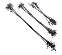 Cpolebev Ligne De Pêche 60Pcs en Acier Inoxydable Leader 15/23 / 30Cm Ligne Noir