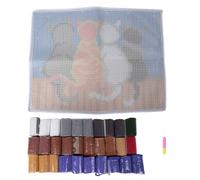 Cpolebev Loquet Crochet Tapis Kits Crochet Tapis Tapis Pré-Imprimé Toile Coussin Tapis Crochet Tapisserie Canapé DéCor