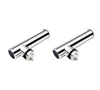 Cpolebev Lot de 2 Supports de Support de Canne à Pêche pour Bateau en Acier Inoxydable 316 Argent pour Rails 18-26mm Pièces de Bateau à Voile