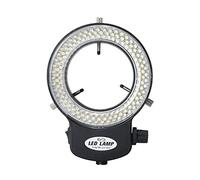 Cpolebev LumièRe de Microscope - Anneau RéGlable 144 Perles de Lampe Source de LumièRe LED Illuminateur Annulaire de Microscope Industriel - Prise UE