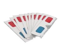 Cpolebev Lunettes 3D, 10 Paires de Lentilles StéRéO en Papier Rouge et Bleu pour Films Ensemble de Lunettes 3D en Papier Anaglyphe