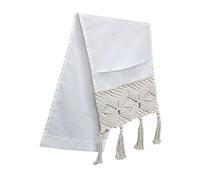 Cpolebev Macramé Canapé Accoudoir Organisateur Support de Télécommande Canapé Chevet Fauteuil Panier de Rangement Sac pour Magazine, Livre (A) Facile à Utiliser