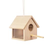 Cpolebev Maisons d'oiseaux D'Extérieur Nichoir en Bois Transparent pour Nichoir Suspendu à L'Extérieur, Facile à Nettoyer