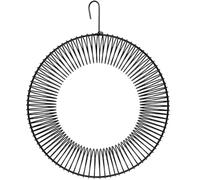 Cpolebev Mangeoire à Oiseaux Forme Couronne D'Arachides 40,6 cm, Acier Résistant Rouille et à l'eau, Mangeoire Oiseaux Sauvages en Forme D'Arachides Entières avec Crochet Suspension