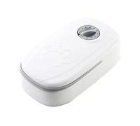 Cpolebev Mangeoire Automatique Animaux Compagnie, Distributeur Automatique Détachable Nourriture Sèche Chiens,Mangeoire Intelligente Animaux Compagnie,Chronométrée et Chiens, Gris