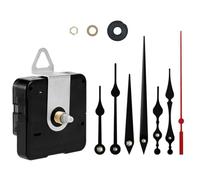 Cpolebev Mécanisme Horloge Silencieux à Piles pour Cadrans Minces Aiguilles | Idéal pour réparations horlogerie, mécanisme silencieux, 3 paires d'aiguilles, aiguille seconde et fixations,
