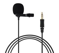 Cpolebev Microphone Omnidirectionnel 3,5 Mm Lavalier Pince à Cravate Microphones Mini Microphone Audio pour Appareil Photo Ordinateur Portable TéLéPhone
