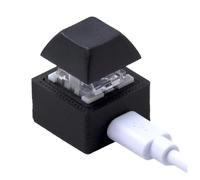 Cpolebev Mini Clavier Clavier Macro RVB DIY Personnaliser Raccourci Clavier de Mécanique Programmable Clavier Bleu Interrupteur 1 Touches Facile à Utiliser