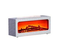 Cpolebev Mini Diffuseur D'Huiles Essentielles pour Cheminée avec Télécommande, 7 Lumières Colorées, Fonction Humidificateur Flamme de Feu de