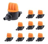 Cpolebev Mini Valve Avec 4 / 7Mm De Tuyau D'Irrigation De Jardin Barbelé De Contrôle D'Écoulement D'Eau De Valve L'Agriculture Outils Grip Irrigation Raccords 10 Pcs