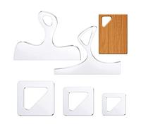 Cpolebev ModèLes de Routeur de 5 PièCes pour le Travail Du Bois Gabarits Acryliques Pochoirs de TraçAge IncurvéS à Angle Outils de Guidage pour la Cuisine