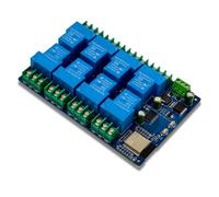 Cpolebev Module de Relais 8 Canaux 30A DC7-28/5V, Module de Relais WiFi Bluetooth ESP32-WROOM pour Carte de Développement