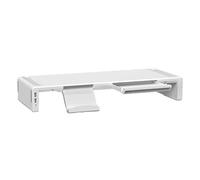 Cpolebev Moniteur Agrandit L'Extension USB Surélevée et Le Bureau D'Ordinateur Pliable Stockage de Bureau Agrandi sur Le Socle de Base B Résistant Facile à Utiliser