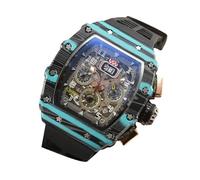 Cpolebev Montre de Luxe pour de Style Mécanique Étanche à 6 Aiguilles, Montre à Quartz en Forme de Tonneau de Vin 3