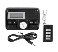 Cpolebev Moto Audio MP3 Radio SystèMe de Son Haut-Parleurs StéRéO Bluetooth éTanche FM 5 Fonctions D'éGalisation éCran LCD USB/SD/TF